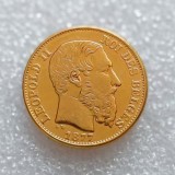 Belgium 20 Francs 1875 1877 Gold plated Copy Coins