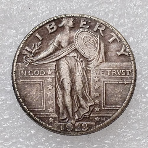 US 90% Silver 1923 Standing Liberty Quarter Dollar  Copy Coin