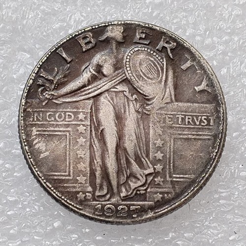 US 90% Silver 1927 D/S Standing Liberty Quarter Dollar  Copy Coin