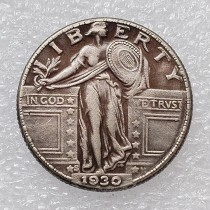 US 90% Silver 1930 S Standing Liberty Quarter Dollar Copy Coin US 90% Silver 1930 S Standing Liberty Quarter Dollar Copy Coin