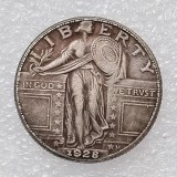 US 90% Silver 1928 D/S Standing Liberty Quarter Dollar Copy Coin