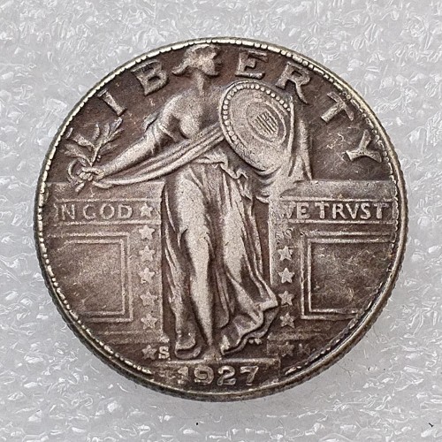 US 90% Silver 1927 D/S Standing Liberty Quarter Dollar  Copy Coin