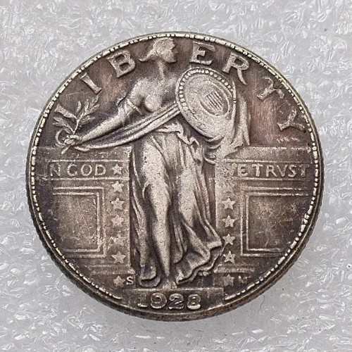 US 90% Silver 1928 D/S Standing Liberty Quarter Dollar Copy Coin