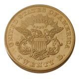 USA Liberty Head TWENTY DOLLARS 1851 P/O  No Motto Gold Plated Copy Coin