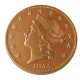 USA Liberty Head TWENTY DOLLARS 1855 P/O/S  No Motto Gold Plated Copy Coin
