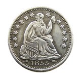 90% Silver USA 1855P/O Liberty Seated Half Dime Arrows at Date Copy Coins