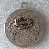 Copy Handmade Movable Mechanism Hobo Nickel Coin Golden / Silver Dinosaur Head Roman Booteen Art Collectible Creative Gift