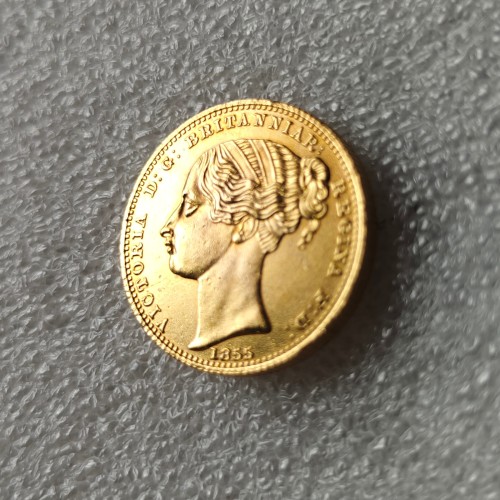 British Colonies  Australia 1 Sovereign - Victoria 1855  Gold Plated Copy Coins (22MM)