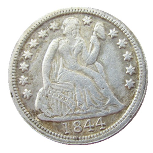 90% Silver US 1844 P/S Liberty Seated Dime Copy Coin