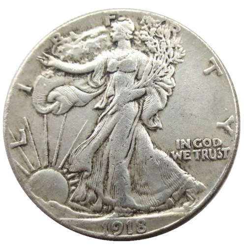 90% Silver  US 1918 -P/D/S Walking Liberty Half Dollar  Copy Coins