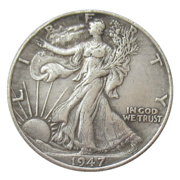 90% Silver US 1947 -P/D Walking Liberty Half Dollar Copy Coins