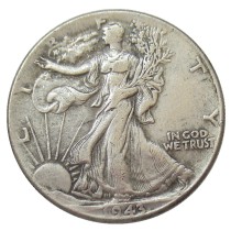 Copy 90% Silver US 1943 -P/D/S Walking Liberty Half Dollar Copy Coins