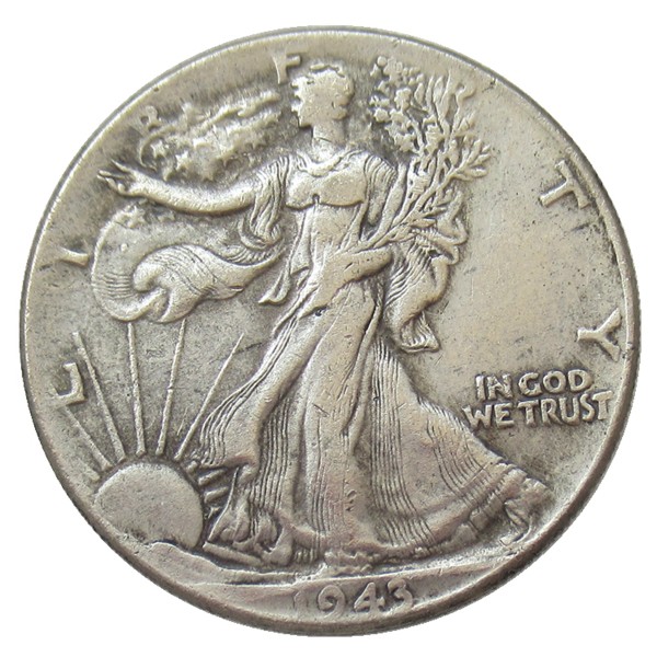 Copy 90% Silver US 1943 -P/D/S Walking Liberty Half Dollar Copy Coins
