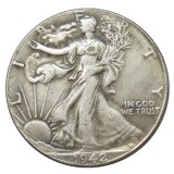 Copy 90% Silver US 1942 -P/D/S Walking Liberty Half Dollar Copy Coins