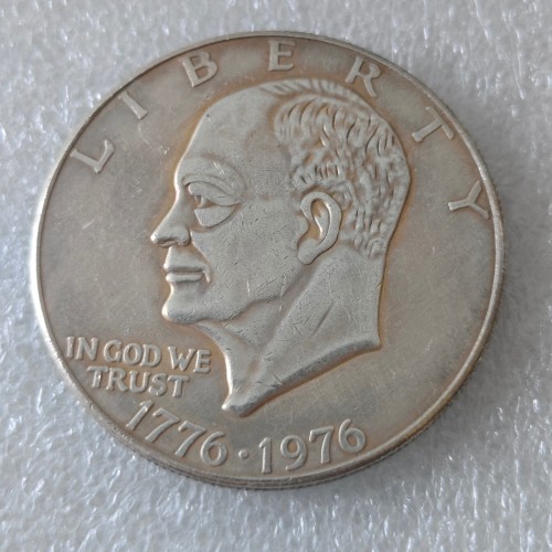 US Ike Dollar 1976 P/D/S Silver Plated Copy Coin 38MM