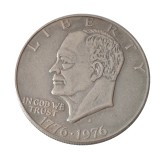 US Ike Dollar 1976 P/D/S Silver Plated Copy Coin 38MM