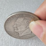 US Ike Dollar 1976 P/D/S Silver Plated Copy Coin 38MM