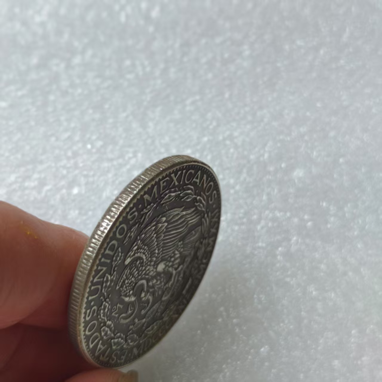 Mexico 2 Pesos 1921 Silver Plated rarely Copy Coin 39MM