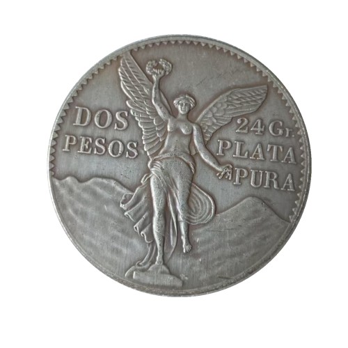 Mexico 2 Pesos 1921 Silver Plated rarely Copy Coin 39MM