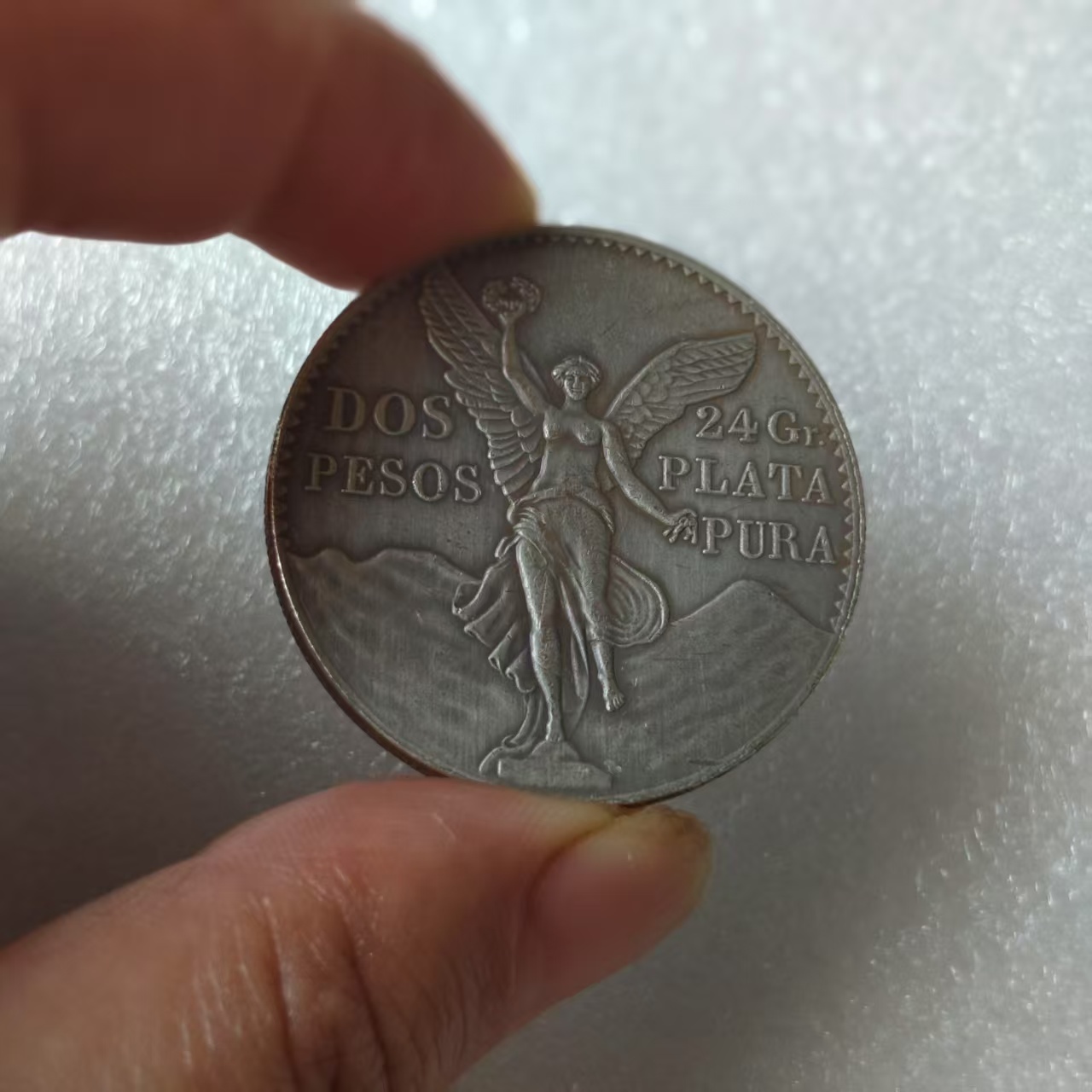 Mexico 2 Pesos 1921 Silver Plated rarely Copy Coin 39MM Mexico 2 Pesos 1921 Silver Plated rarely Copy Coin 39MM