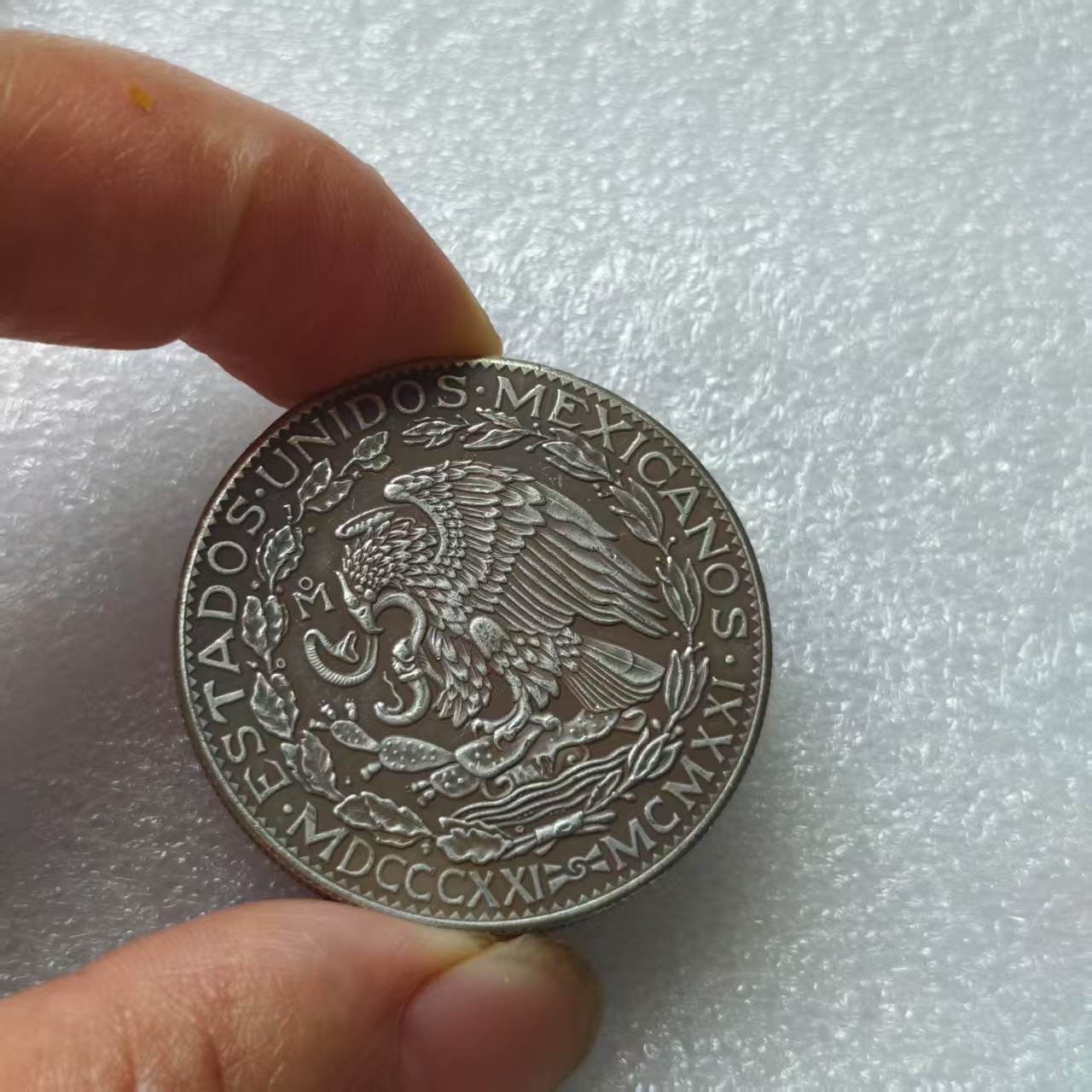 Mexico 2 Pesos 1921 Silver Plated rarely Copy Coin 39MM