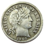 90% Silver US 1905 P/S/O Barber Dime Copy Coin