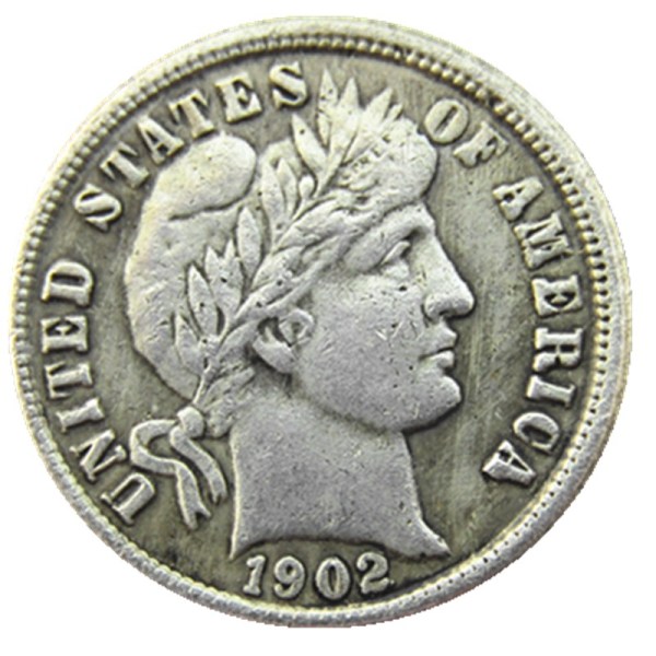 90% Silver US 1902 P/S/O Barber Dime  Copy Coin
