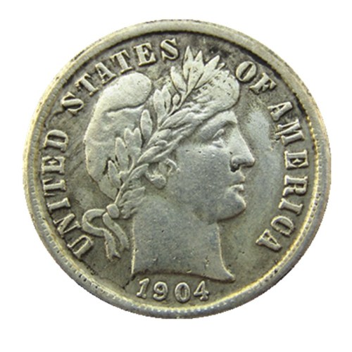 90% Silver US 1904 P/S/O Barber Dime Copy Coin