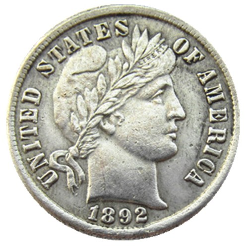 90% Silver US 1892 P/S/O Barber Dime Copy Coin