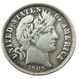 90% Silver US 1909 P/S/O Barber Dime  Copy Coin