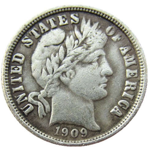 90% Silver US 1909 P/S/O Barber Dime  Copy Coin