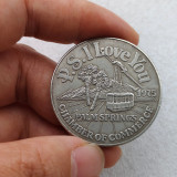 US 1975 Palm Springs Dollar - Chamber of Commerce Silver Plated Copy Coin 39MM