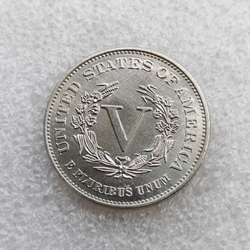 US 1883 Liberty Nickel Five Cents Type 1 - No  CENTS  Copy Coins