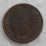 US 1860, 1861, 1862, 1863, 1864 Indian Cent Copper Copy Coin Customization about 2mm Thickness