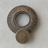 Australia Medal - 1813 5 Shillings + 15 Pence - Holey Dollar and Dump Silver Plated Copy Coins