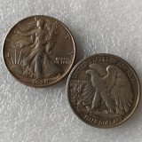 US 1919 - 1923 Optional 30.6mm Walking Liberty Half Dollar Silver Plated Copy Coins