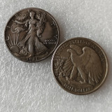 US 1919 - 1923 Optional 30.6mm Walking Liberty Half Dollar Silver Plated Copy Coins