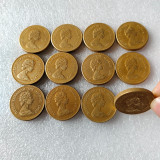 Chinese Zodiac & Queen Elizabeth II Replica Set for Home Decor and Gifts Copy Coin Brass 29mm