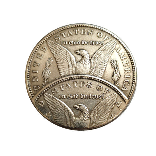 Morgan Dollar Two Faces Error Silver Plated Copy Coin