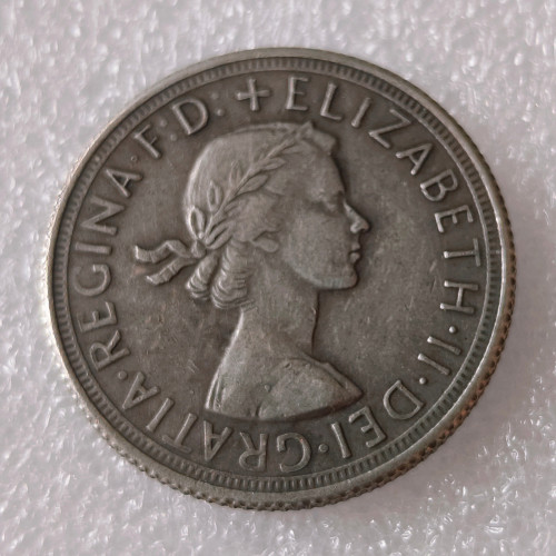 22mm 1962 UK Great Britain Elizabeth II Silver Plated Copy Coin Gifts  Thickness 1.5MM