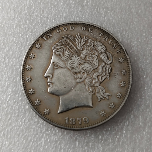 USA Patterns 1879 $1 J - 1605  Dollar Silver Plated Copy Coin