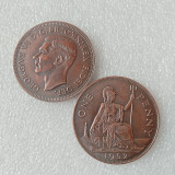 1949 ,1950，1951，1952 United Kingdom 1 Penny - George VI Copper Copy Coins
