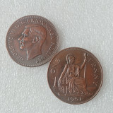 1949 ,1950，1951，1952 United Kingdom 1 Penny - George VI Copper Copy Coins