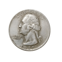 US Coins 1957 P/D Washington Quarter Dollar Silver Plated Copy Coin