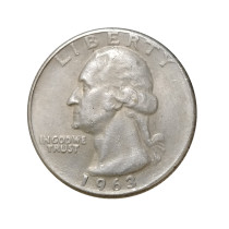 US Coins 1963 P/D Washington Quarter Dollar Silver Plated Copy Coin