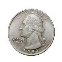 US Coins 1959 P/D Washington Quarter Dollar Silver Plated Copy Coin