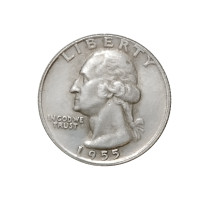 US Coins 1955 P/D Washington Quarter Dollar Silver Plated Copy Coin