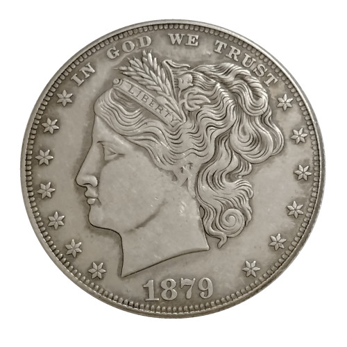 USA Patterns 1879 $1 J - 1603  Dollar Silver Plated Copy Coin
