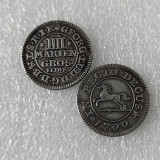 DE(74) German States 4 Mariengroschen - George Louis 1700 Silver Plated Copy Coins