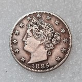 US Five Cents 1884 1885 1886 1889 1912-s Liberty Silver plated Copy Coins